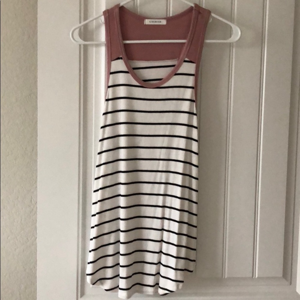 **2 items for $5** Pink, White, Black Ribbed Tank